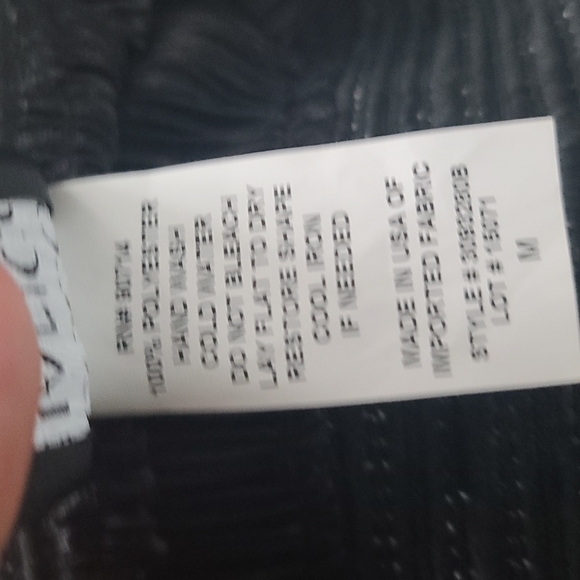 Black crepe maxi skirt with sequins detail elastic waistband medium. COCO BIANCO - Picture 7 of 7